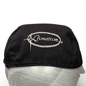 Vintage Cronatron Welding Systems Black Skull Cap, [Size XL]